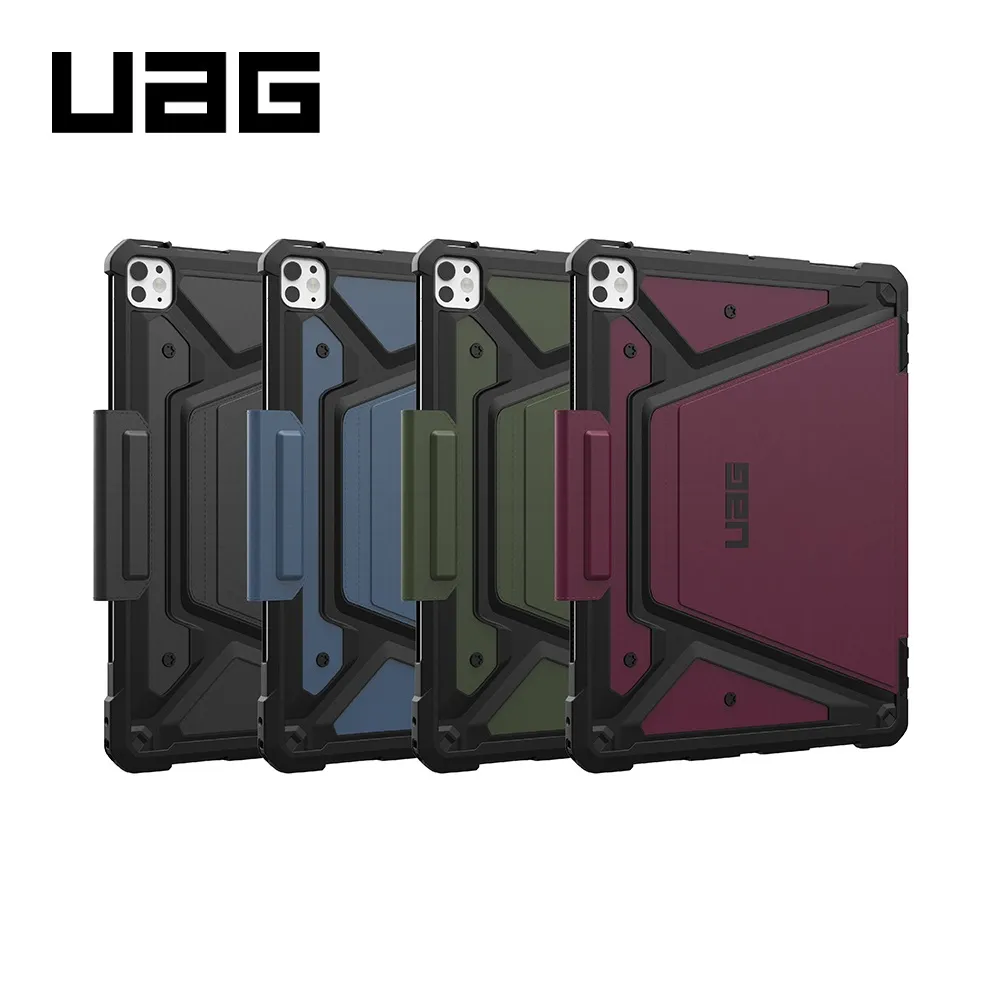 UAG 都會款 iPad Pro 13吋(2024) 側翻多角度軍規防摔都會款耐衝擊保護殼✿80D024